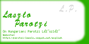 laszlo parotzi business card